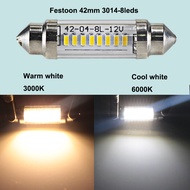 2x Car Inside LED Festoon Light 31mm 36mm 39mm 42mm C3W C5W C10W 6v 12v 24v Auto Interior Dome Bulb