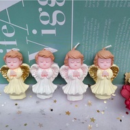 Cartoon Angel Pattern Candles Children's Birthday Party Baked Cake Decoration Pure Natural Plant Angel Baby Aromatherapy Candle