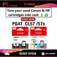 Canon Ink PG-47 PG47 / CL-57S CL57S / CL-57 CL57 Black or Colour Ink Cartridge for Canon E400/ E410/