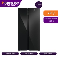 Electrolux ตู้เย็น Side by Side 22 คิว Inverter (สีดำกระจก) รุ่น ESE6205B-B