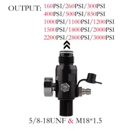 HPA Scuba M18*1.5 5/8-18UNF Pressure Regulator Output 160PSI To 3000PSI Air Tank Regulating 300BAR 4