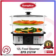 EuropAce 2-In-1 12L Food Steamer - EFS2121W EFS 2121W (1 Year Warranty)