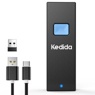 Kedida Portable 2D Bluetooth Barcode Scanner Wireless Mini 1D QR Bar Code Scanner 3-in-1 Bluetooth/U