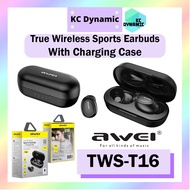 Awei T16 TWS True Wireless Earbuds with Charging Case Sport Earbuds Bluetooth Earbuds Awei Earbuds