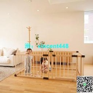 JollyBaby嬰兒游戲圍欄寶寶爬行護欄幼兒安全學步欄實木兒童柵