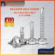 SUS410 Hexagon Head Washer Awing Screw | Stainless Steel Hex Head Self Drilling Roofing Screw |Hexag