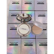 Cellio Ex Collagen Two Way Cake Powder 30g - Replacement Core Included, Oil Control, Long Lasting