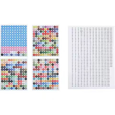 DMC Containers Stickers 26 Letters 0-100 Round Diamond Painting Number Sticker for Diamond Painting 