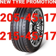 New Tyre Promotion Ready Stock 😎205-45-17/215-45-17