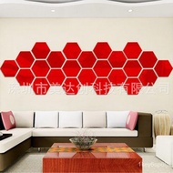 Hexagonal Mirror Stereo Mirror Sticker Restaurant Aisle Floor Delivery Special Decoration Mirror Stickers Living Room Ba