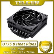 HB TEUCER UT75 8 Heat Pipe CPU Cooler TDP 200W Equipped with UT12015 FDB Fan For AM5 AM4 and Intel L