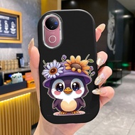 เคสสําห VIVO V50 5G V50E 5G V50 Lite 5G เคสโทรศัพท์กลมและอ้วนเพนกวินซิลิโคนเสื้อแจ็กเก็ตผ้านุ่ม