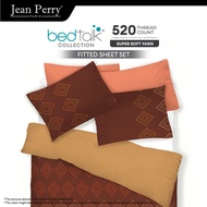 Bedtalk King 4-IN-1 Fitted Besheet Set | Super Soft Yarn Fabric - 520TC