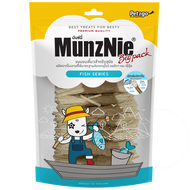 MUNZNIE มันนี่ซองใหญ่ ขนมสุนัข ขนมหมา อาหารว่างสุนัข เนื้อปลาพันปลาเส้น 250 กรัม (x1 ซอง)