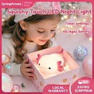 [SG] Food Grade Silicone Axolotl Night Light Cute Lamp Rechargeable Dimmable LED Squishy Touch