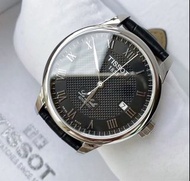 TISSOT 力洛克 Le Locle 黑色錶盤 黑色真皮錶帶  自動機械錶 T41142353
