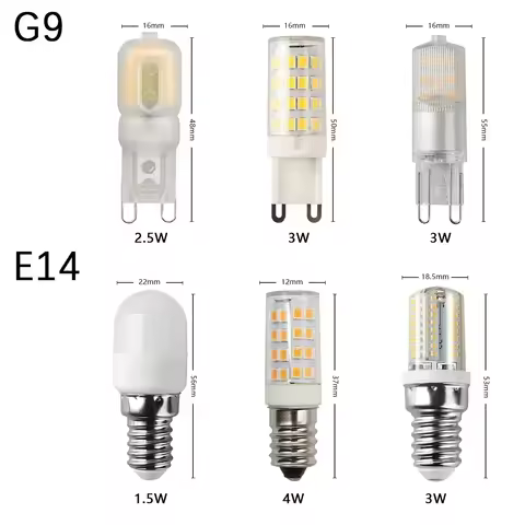 5pcs No Flicker LED G9 E14 Corn Light Bulb AC 220V 230V 2W 2.5W 3W Warm White Light Can Replace 20W 