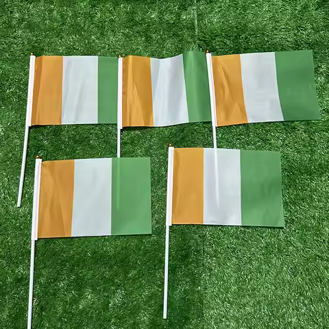 SKY FLAG Ivory Coast hand Flag 14x21cm 10/20/50/100pcs Polyester flying The Ivorian National Banner 