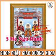 Hanging paintings, photos worshiping the YEAR OF THE FIVE ELEMENTS with durable blue background + Be