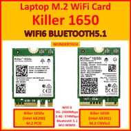 Killer 1650 M.2 WiFi Card WIFI6 BLUETOOTH5.1 1650x PCIe (Intel AX200) 1650i CNVIo2 (Intel AX201)