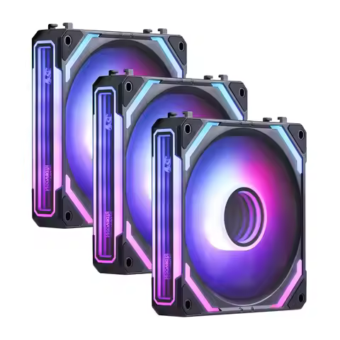 Redragon GCF012 Standard 120mm PC Case Fan,5V 3Pin ARGB Lighting 4 Pin PWM Case Fanfor Radiator/Comp
