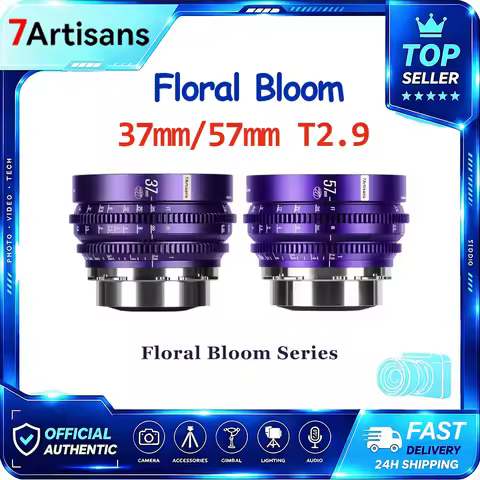 7artisans Floral Bloom Series 37mm/57mm T2.9 Full Frame Manual Focus Prime Lens Art Cine Lens for PL