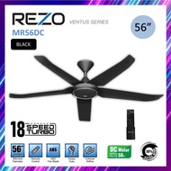 REZO 56" Ceiling Fan NOBLE 565 DC MOTOR Kipas Siling MR56DC ABS Blade REMOTE CONTROL 9 SPEED TURBO