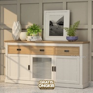 Melody Furniture - Laci Buffet Serbaguna Credenza Tatiana Sideboard 190 cm GSO - NW