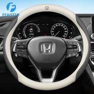 FFAOTIO Leather Car Steering Wheel Cover Car Interior Accessories For Honda Vezel Fit Civic Jazz City Odyssey HRV Accord CRV BRV Mobilio BRIO