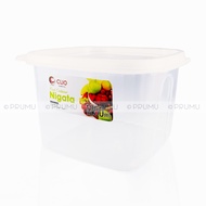 2 Toples Plastik 1250ml - Toples Plastik Bening - Toples Kotak - Wadah Makanan - Toples Bening - Top