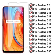 TEMPERED GLASS REALME C11 C15 C20 C21 C25 C30 CLEAR 9H HIGH QUALITY - Realme C11 - TG-CLEAR