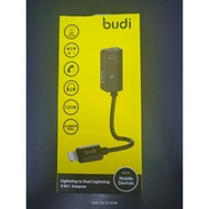 BUDI lightning Dual lightning 4in1 Adapter Iphone