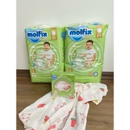 (Combo 2g Molfix - Free baby bath towel) Applicable to pants M76/L68/XL62/XXL56