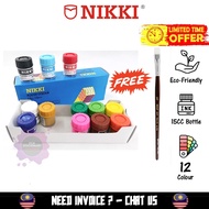 Nikki Poster Colour 12 Colour 15cc - (12'c/Set) (Buncho Poster Colour Alternative)Water Colour Warna