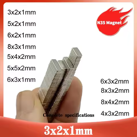 3x2x1mm Small Block Magnet 6X3X2mm Suitable For Refrigerators, Offices DIY 6*2*1 8*4*2 5X2x1 8x3x1 5