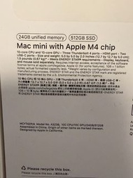 Apple Mac Mini M2 24GB RAM 512GB SSD / 出售Mac Mini / MacMini 24GB/512GB，配備 Apple Care+ 保修至 2029 年