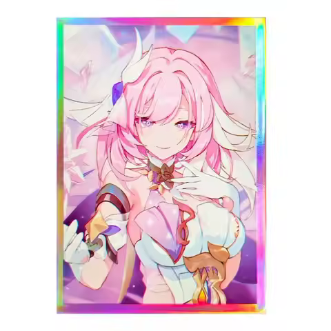 50PCS Anime Game Honkai: Star Rail Elysia Figures Yugioh TCG OCG Trading Cards Sleeve Holographic Fl