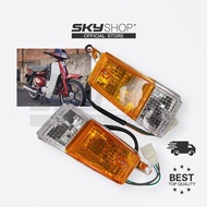 HONDA FAME (GB6) FRONT SIGNAL R/L (SKYSHOP) ORANGE SIGNAL DEPAN FR SIGNAL ASSY KIRI KANAN SIGNAL BUL