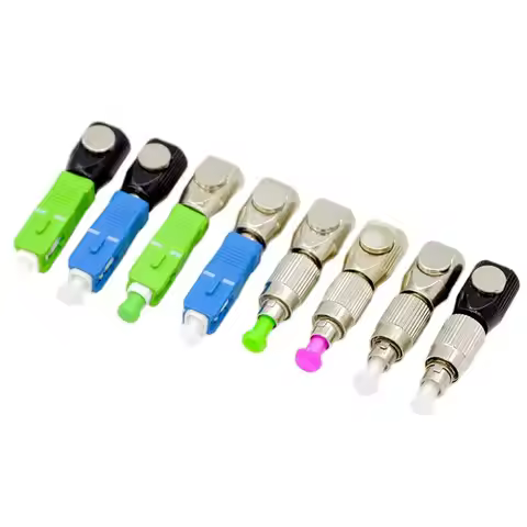 NEW LC SC FC Optical Connector Circular Bare Fiber Flange Temporary Adapter OTDR Test Fiber Coupler 