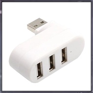 [A Z T K] 3 Port USB 2.0 Hub USB Port Splitter USB 2.0 Expander 90°-180° Degree Rotatable for PC Tab