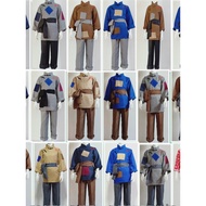 Children and Adults Ancient Costume Hanfu Men and Women Beggar Farmer Worn Patchwork Clothes Refugee