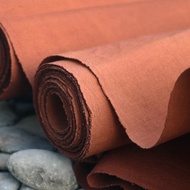 手工純棉老粗布土布柿染藍染草木染復古茶席窗簾diy面料 寬幅40cm
