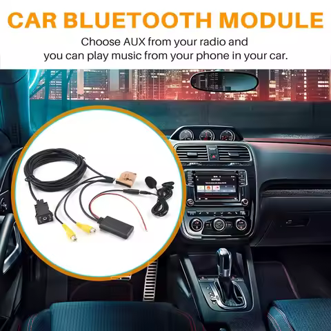 12V MMI 2G Car Bluetooth AUX Cable Adapter Music Audio Mic for Q7 A6 A8 2006-2008 J523 Only for AV1 