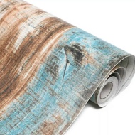 Vinyl Rustic Wood Plank Wallpaper Furniture Wall Sticker