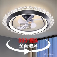 PlBedroom Crystal Fan Lamp Ceiling Electric Fan Lamp New Master Bedroom Room with Ceiling Fan Lights Fans2024New Year