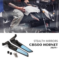 for HONDA CB500 HORNET Accessories Stealth Mirrors Hornet500 Adjustable Winglet Rearview Mirror Horn