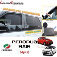 Magnetic Sunshade Perodua Axia 2014-2022 (4pcs) Axia E Axia Rahmah 2023 Car Magnet Sunshade Window S
