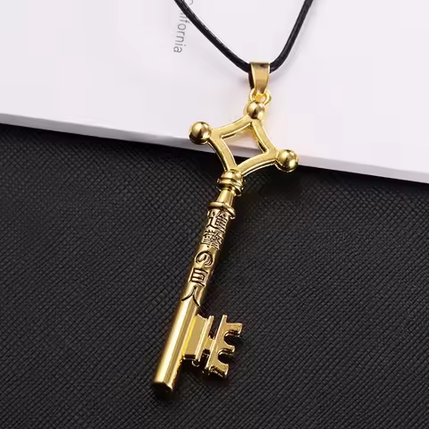 SUMENG 2025 Attack On Titan Eren Key Necklace Shingeki No Kyojin Pendant Vintage Retro Anime Jewelry