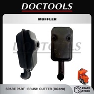 SPARE PART BG328 : MUFFLER EXHAUST/BRUSH CUTTER EXHAUST/EKZOS MESIN RUMPUT FR3000 FR3001 T328 TANIKA