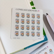 COMELS Book Haul Daily Chores Sticker Sheet for Planner Bullet Journals Journaling Diary